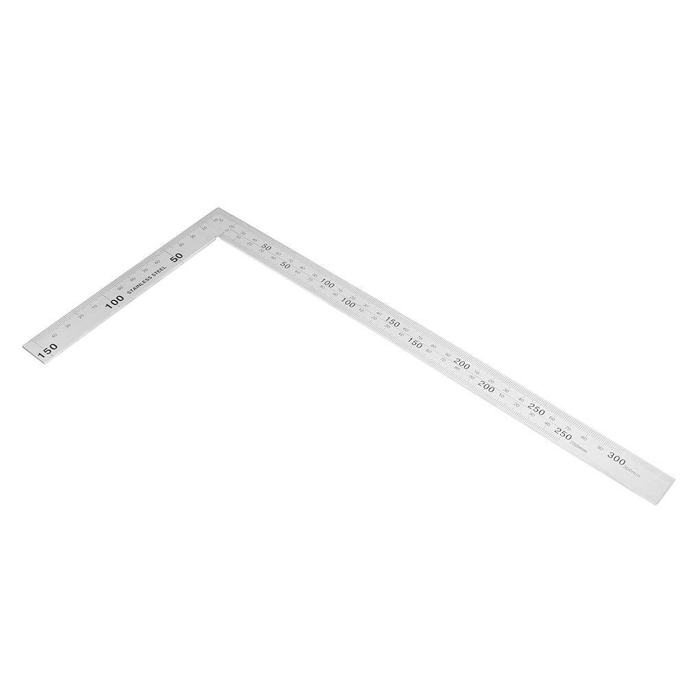 L-Shaped Framing Square Stainless Steel 90 Degree Right Angle Square Ruler Carpenter��s Square Metal Measurement Square Tool(300mm150mm)