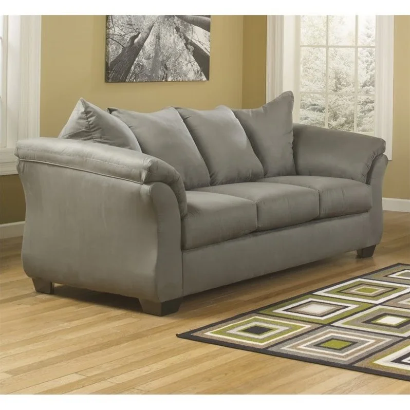 Ashley Furniture Darcy Fabric Sofa in Cobblestone