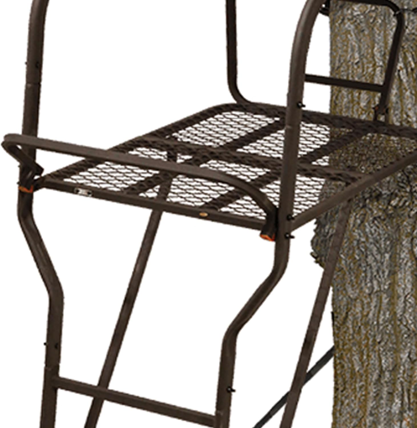 Big Game Hunter HD 18.5 Foot 1 Person Deer Hunting Adjustable Ladder Outdoor Tree Stand with Full Body Fall Arrest System, Camouflage (2 Pack)
