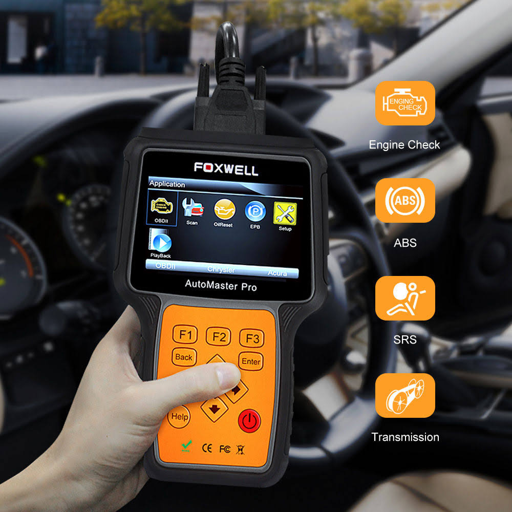 Foxwell NT624 Automaster Pro All Systems Scanner ABS Srs Trans Oil EPB Live Data