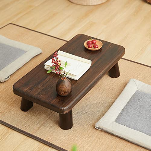 End Tables Japanese Altar Table, Tatami Chabudai Puja Table,Paulownia Wood Low Coffee Table for Living Room, Bedroom (Color : Brown, Size : 68 * 35 * 18cm)