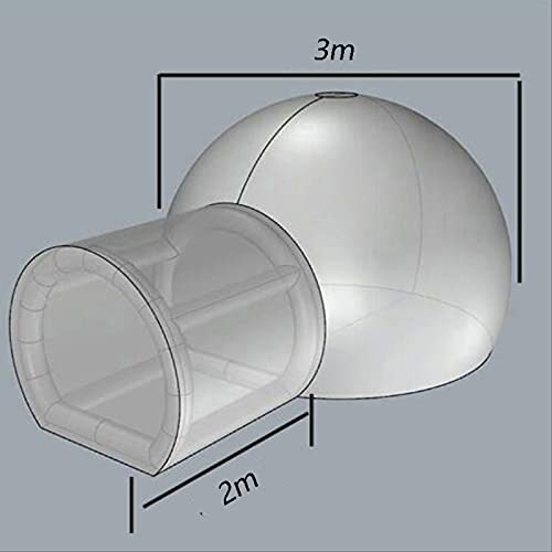 4M/13ft Inflatable Bubble Tent Clear Luxurious 2M Single Tunnel Inflatable Dome Bubble House Transparent Large Outdoor Tents for Camping Backyard Large Family Tents