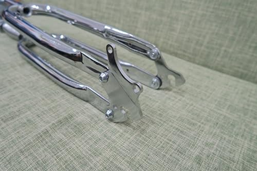 JZSPORTS 26" Springer Fork 1" Threaded,Cruiser Chopper Bike Dual Spring Classical Fork