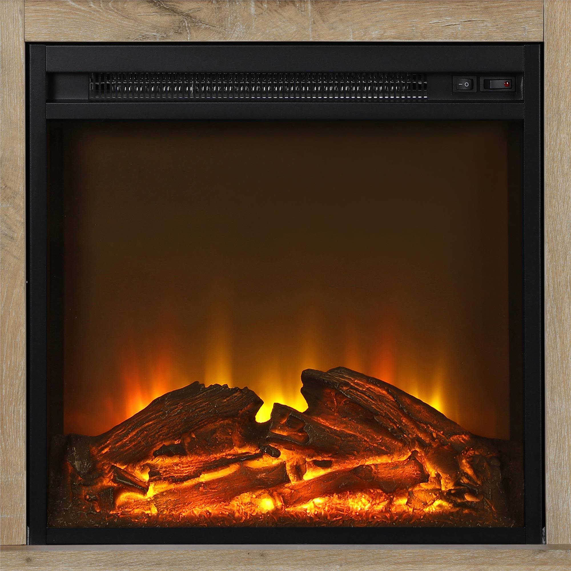 Ameriwood Home Chicago Electric Fireplace TV Console in Dove Gray