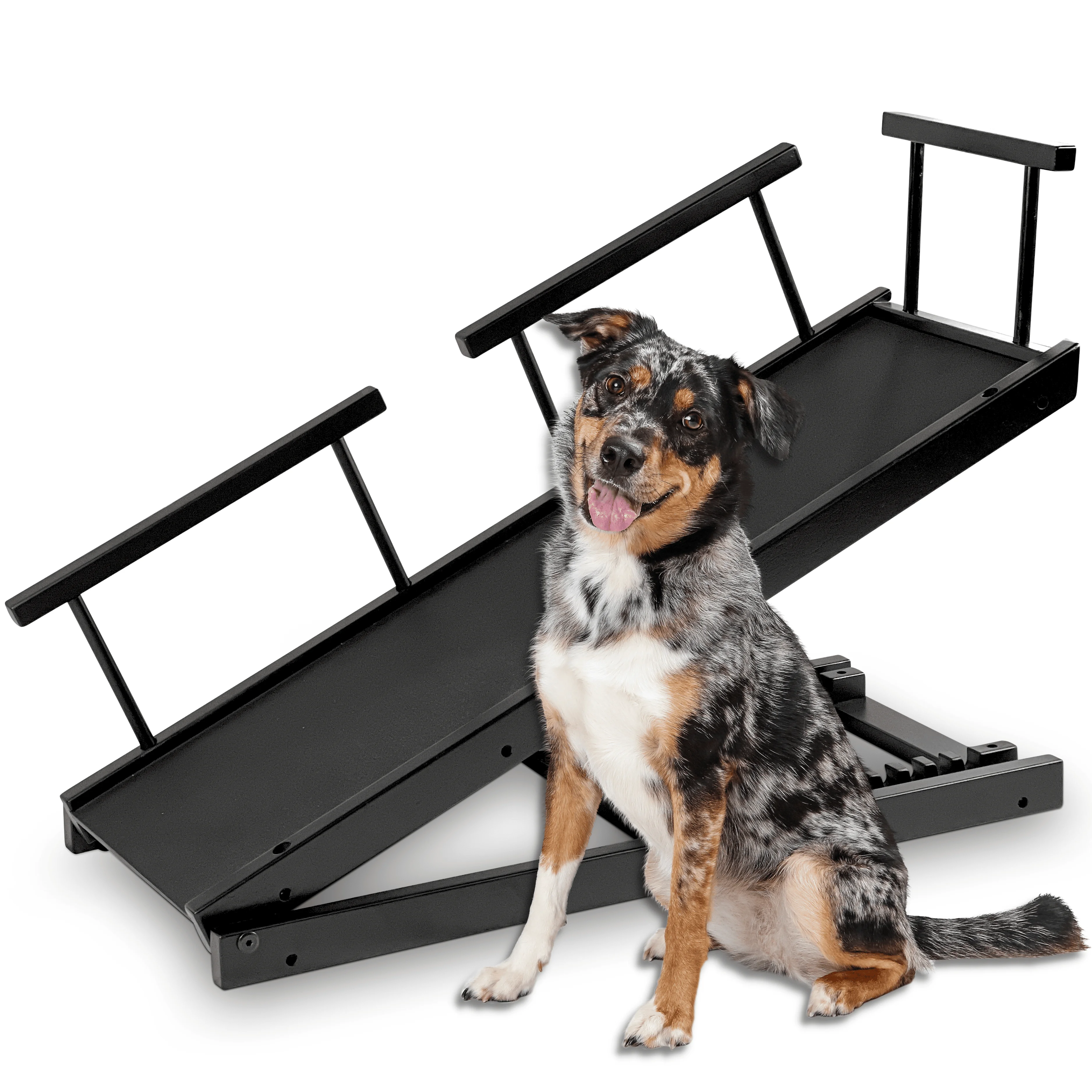 Dog Ramp for Couch - Adjustable 10" to 20" - Ramp for Dogs to Get On Bed - Pet Safe Paw Grip Anti Slip Doggie Puppy Stairs Small/Medium/Old Cats - Portable Car Steps - Ramps Small Dogs 80 lbs Max