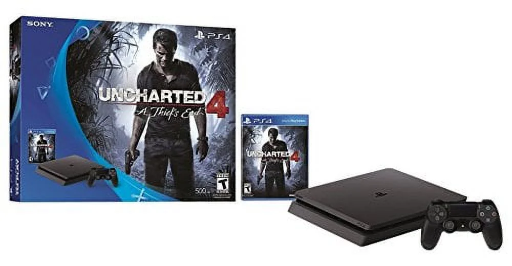 Uncharted 4, VR game disc PSVR Until Dawn: Rush of Blood, Sony PlayStation VR Start Bundle 5 Items: VR Start Bundle, PlayStation 4 Slim 500GB Console