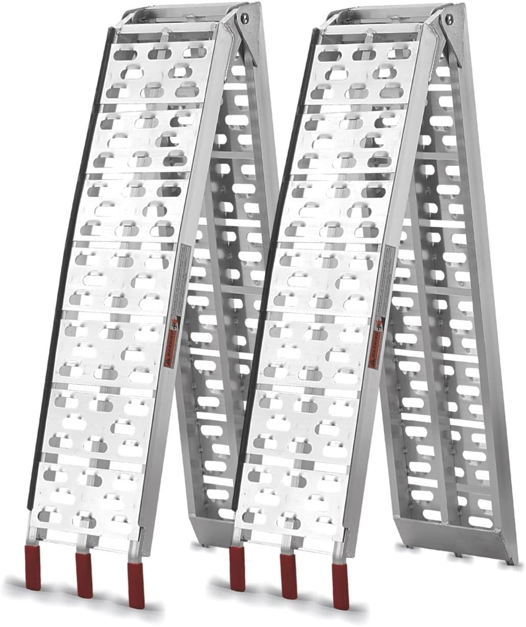 VENDAV ATV Ramps for Pickup Trucks 7.5 FT Aluminum Portable Ramps 1500 Lbs Capacity,2PC.