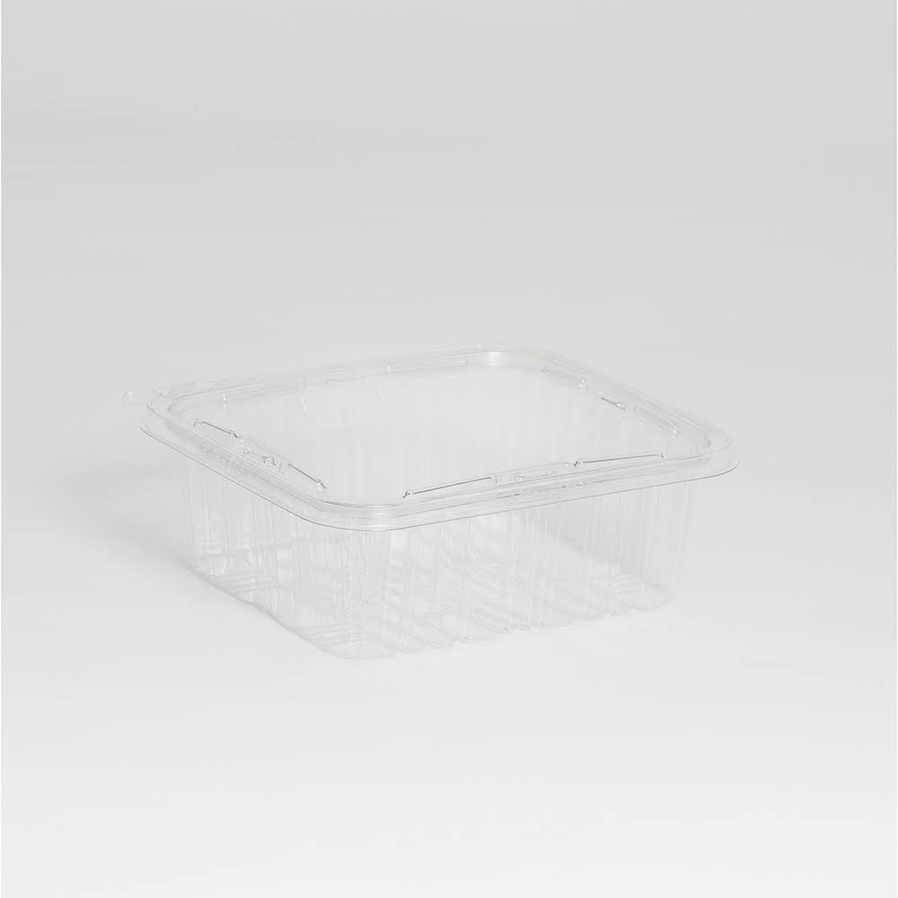 Inline Plastics Safe-T-Fresh Polyethylene Tamper Resistant Square Food Container Clear, 64 oz. | 150/Case