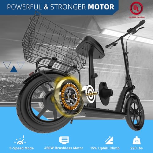 Hiboy MAX Pro Electric Scooter, 46.6 Mi Long Range, 22 MPH Power by 650W MAX Motor, 11'' Pneumatic Tires, Split Hub Design, Dual Suspension, 265lbs MAX Load, Commuting Electric Scooter for Adults