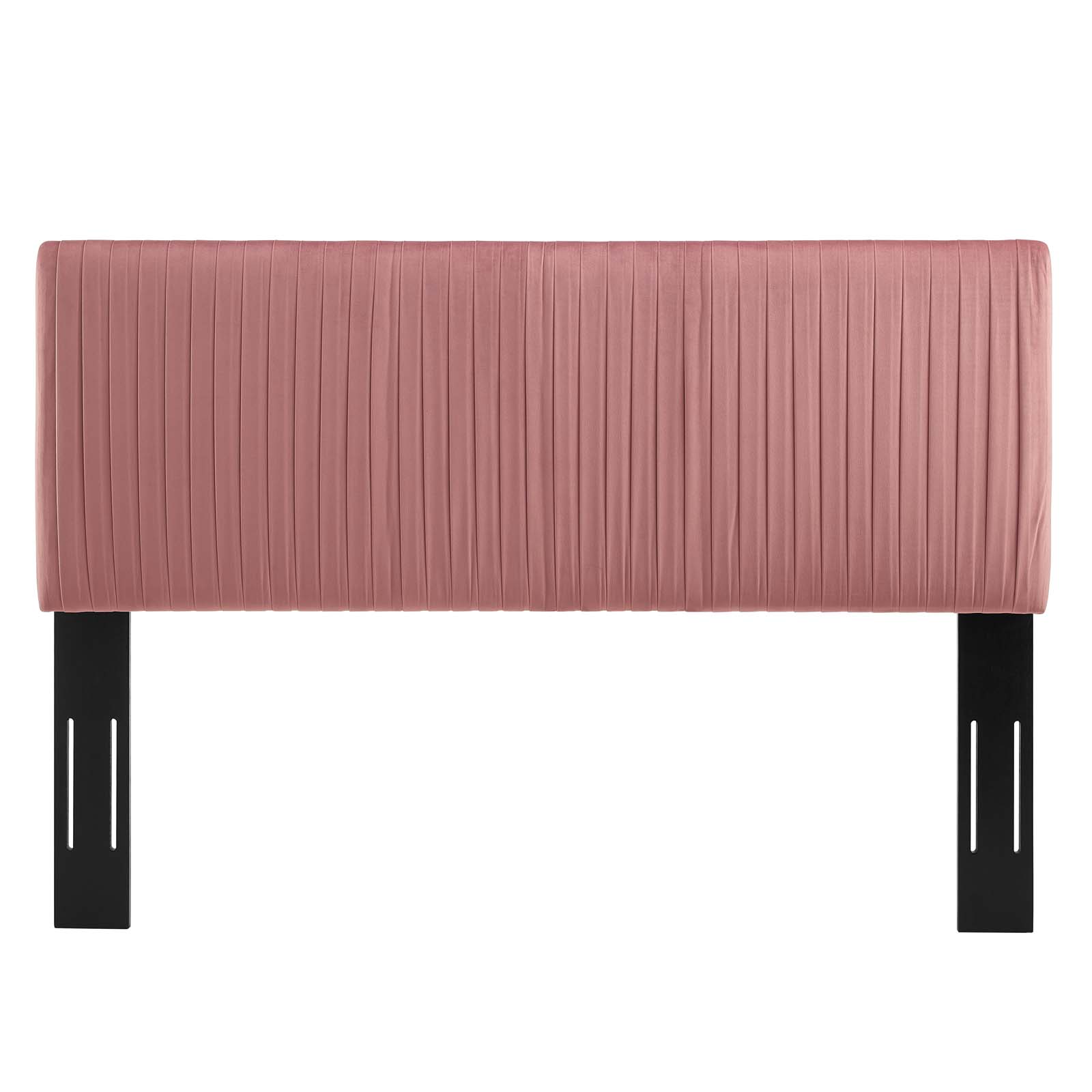 Modway Eloise Channel Tufted Performance Velvet Full/Queen Headboard in Dusty Rose