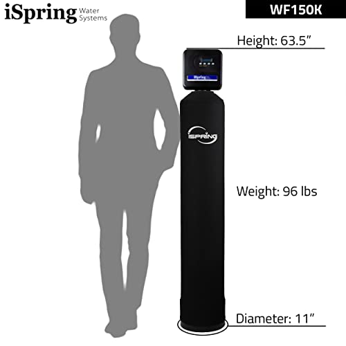 iSpring Iron, Manganese, and Hydrogen Sulfide Water Filtration System, Whole House or Well Water, Set & Forget