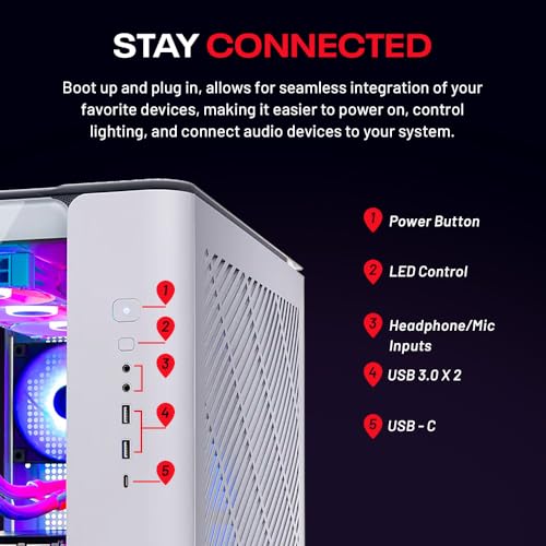 Skytech Gaming Chronos 3 Desktop PC, Ryzen 7 7700 3.8 GHz (5.3GHz), AMD RX 9070XT 16GB, 2TB Gen4 NVMe SSD, 32GB DDR5 RAM 6000 RGB, 850W Gold ATX 3 PSU, Wi-Fi, Win 11