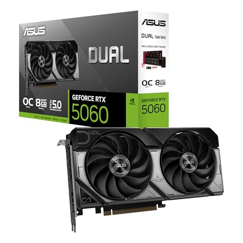 ASUS The SFF-Ready Prime GeForce RTX™ 5060 8GB GDDR7 OC Edition Graphics Card (PCIe® 5.0, 8GB GDDR7, HDMI®/DP 2.1, 2.5-Slot, Axial-tech Fans, Dual BIOS)