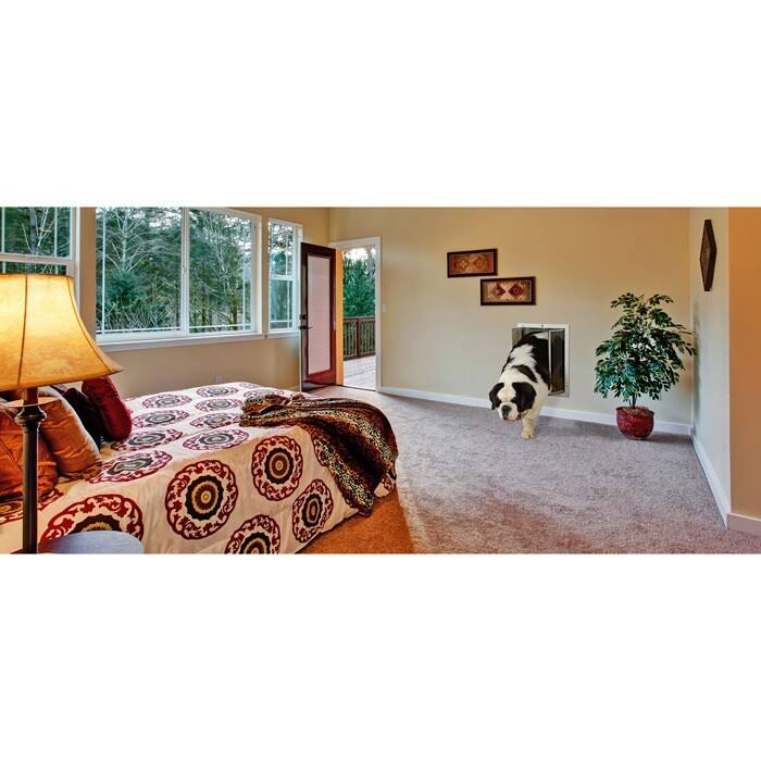 PlexiDor Performance Pet Door Large Wall Mount White