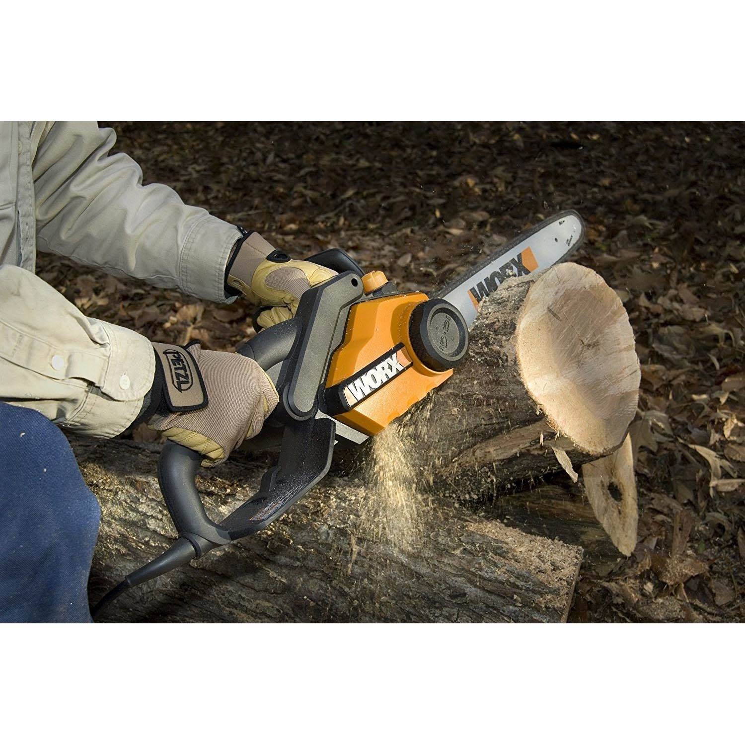 Worx 16-Inch Bar Powerful 14.5 Amp Lightweight Corded Electric Chainsaw (2 Pack)
