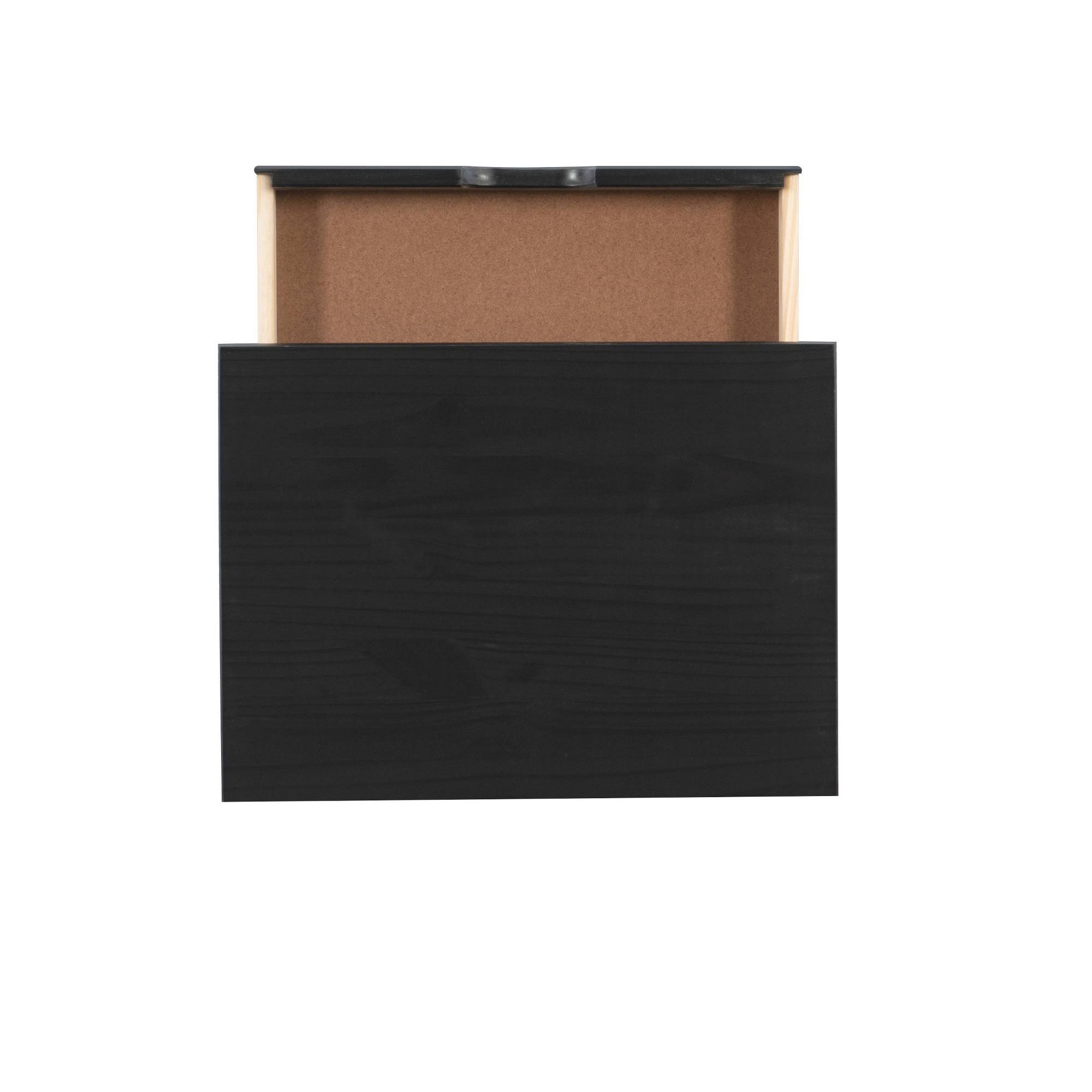 Linon Cary Wide 6-Drawer Rolling Storage Cart, Black