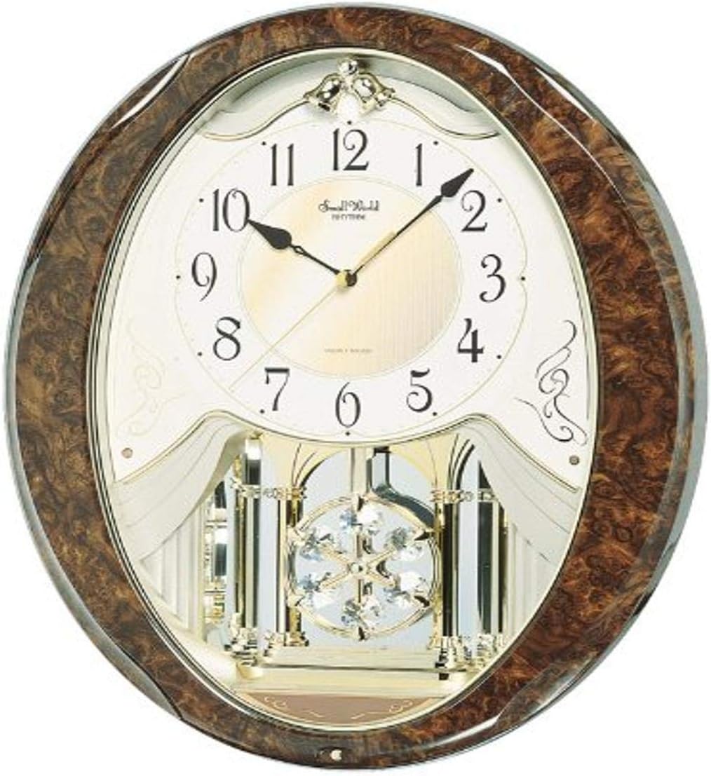 Rhythm Clocks Snowflake Pearl Musical Motion Clock