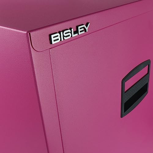 Bisley Two Drawer Steel Home or Office Filing Cabinet, Steel Blue (FILE2-SB)