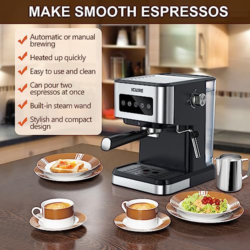 De'Longhi Dedica Style, Espresso Machine, Coffee and Cappucino Maker with Milk Frother, Metal/Stainless, EC680M, 13 x 5.9 x 12 inches