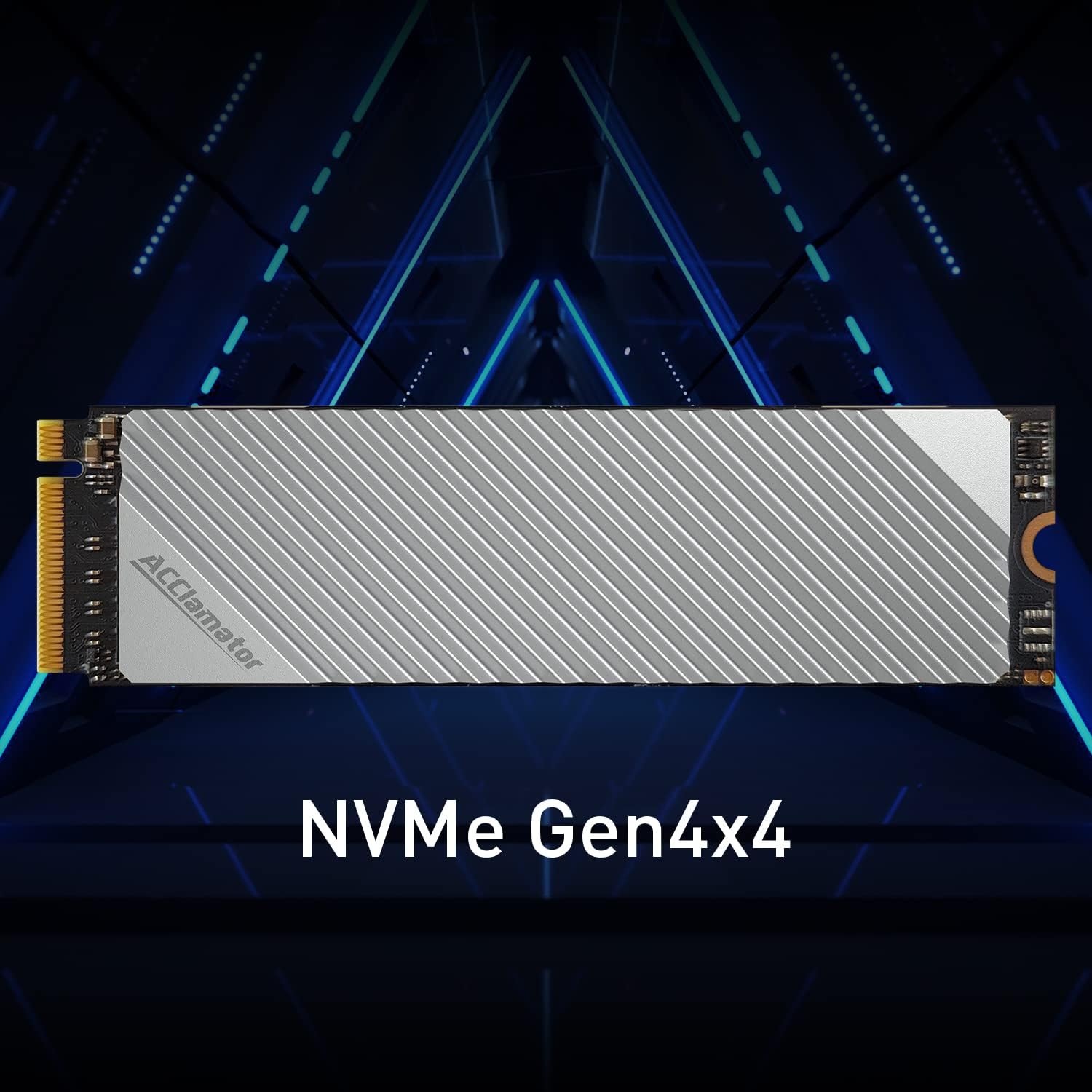 Acclamator 1TB M.2 NVMe Interface Internal Gaming SSD Solid State Drive Gen4 PCIe 4.0 Read 7300 MB/s Write 6000 MB/s M.2 2280 DRAM SLC Cache 3D NAND TLC