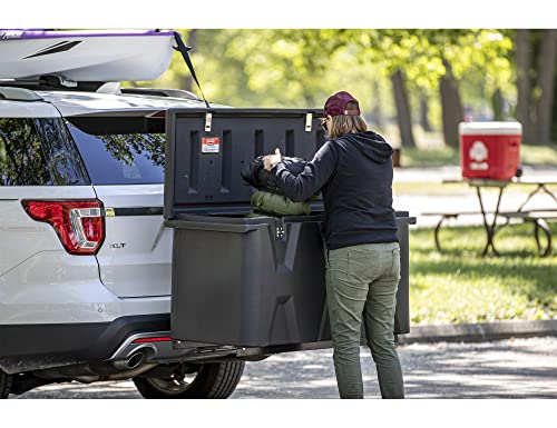 Buyers Products 1707020 Large Poly Hitch Mounted Cargo Carrier Multi-Purpose Utility Storage Bin Box, 23x51x26 Inches, Job Site Box, Camping, Storage and Organizer, Black