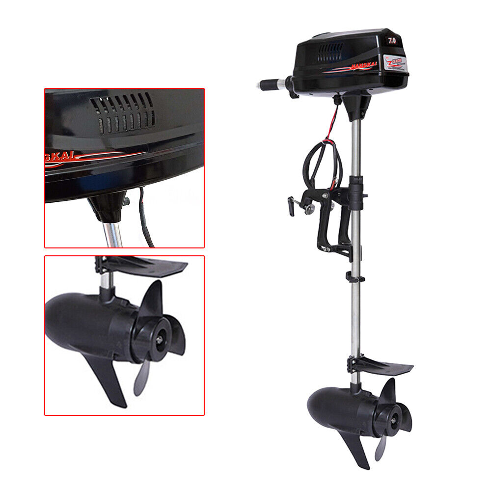 Miumaeov Heavy Duty Outboard Motor Electric Brushless Motor Fishing Boat Engine 48V 1.8KW