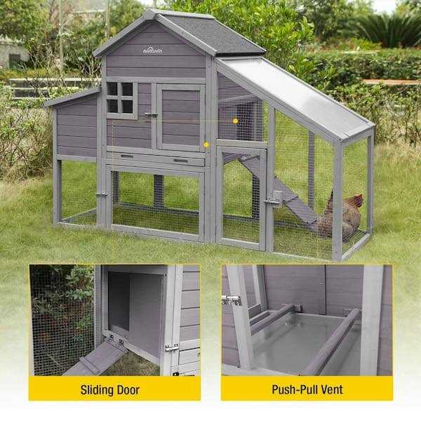 Aivituvin Wooden Chicken Coop 65 in. for 2-3 Hens AIR32 - Pet Supplies online store