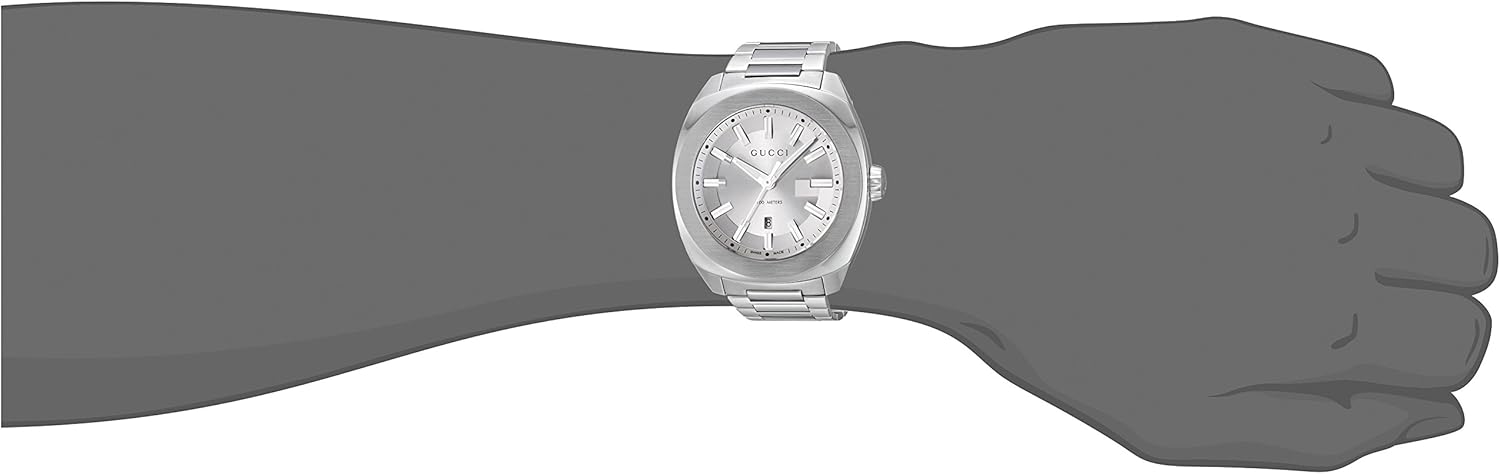 Gucci Swiss Quartz Stainless Steel Dress Silver-Toned Men's Watch(Model: YA142402)