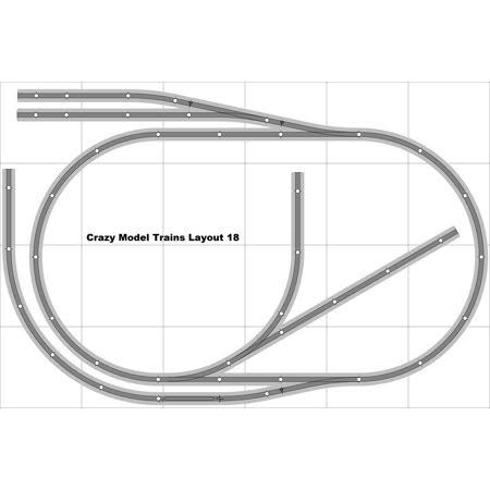 Layout #018 DCC Bachmann HO EZ Track (ns) Nickel Silver - 4& x 6& New - Train Set
