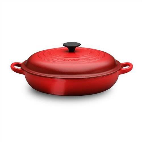 Le Creuset Cerise Cherry Enameled Cast Iron Braiser, 5 Quart