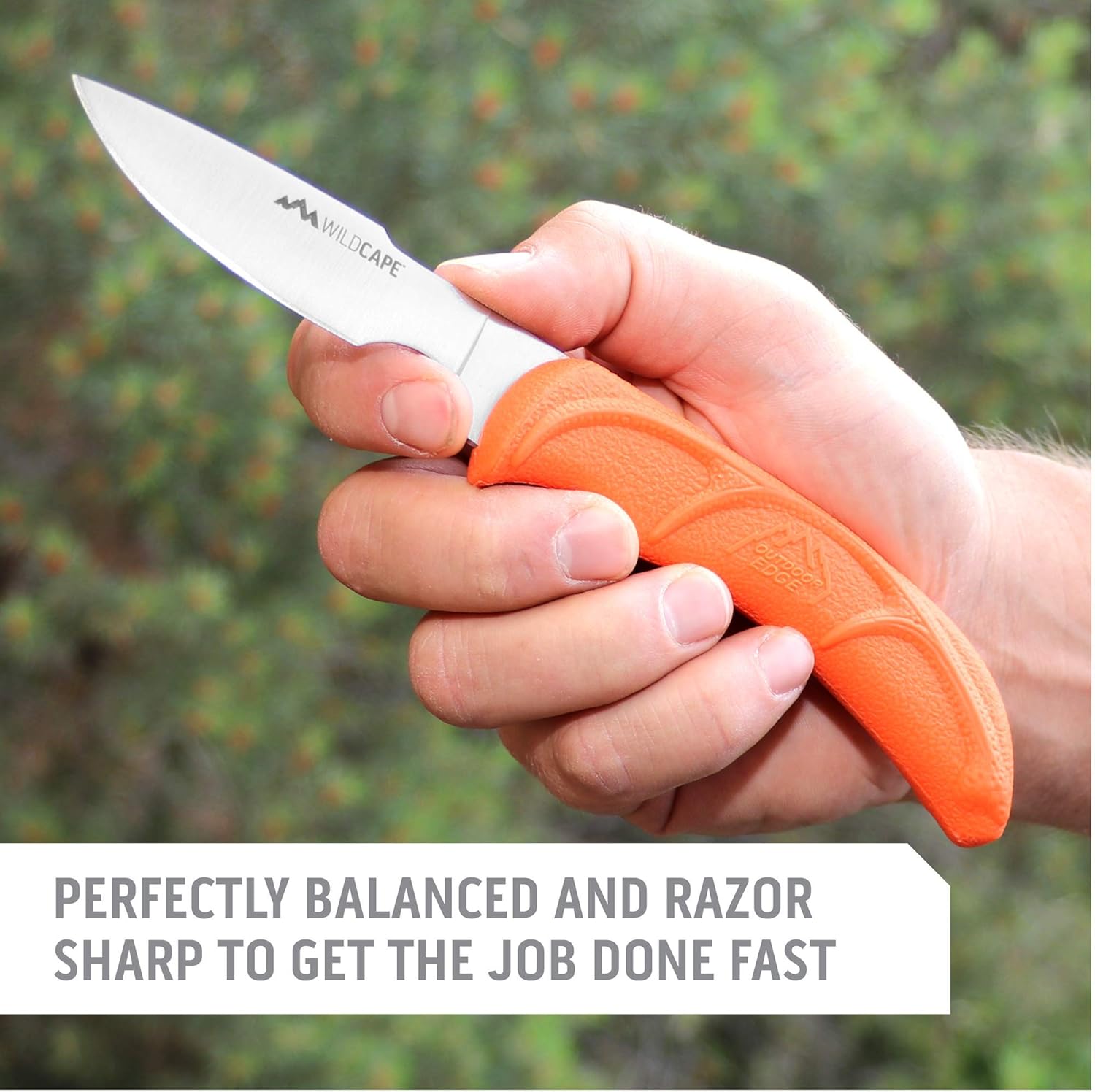 Outdoor Edge Outfitter, 9-Piece Field to Freezer Hunting & Game Processing Knife Set with Caping Knife, Gut-Hook Skinner, Boning/Fillet Knife, Sharpener, Axe, Wood/Bone Saw, Spreader, Gloves