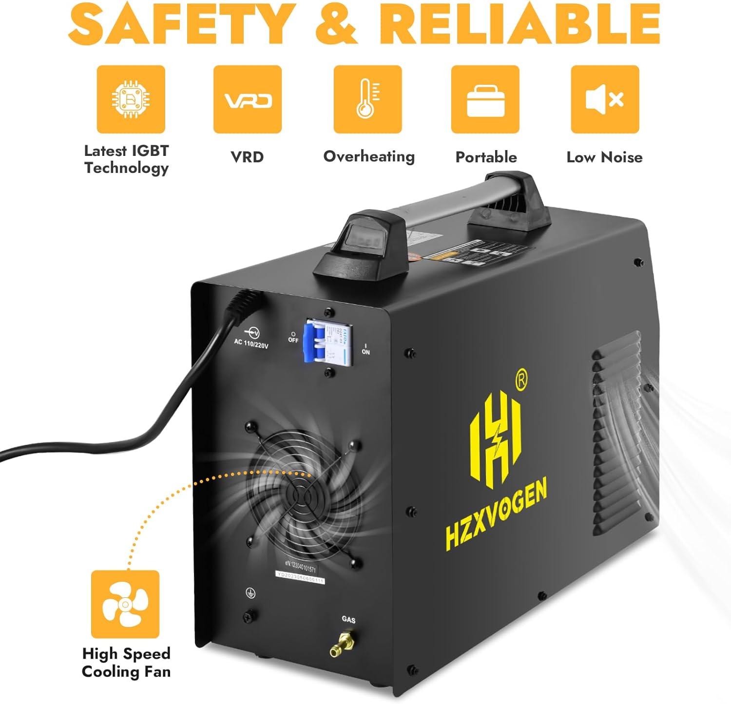 HZXVOGEN 200Amp AC/DC Aluminum TIG Welder with Pulse 4 in 1 Multiprocess Welding Machine Dual Voltage 110V/220V IGBT Inverter HF TIG/TIG/Stick/Arc/Spot Welder Machine