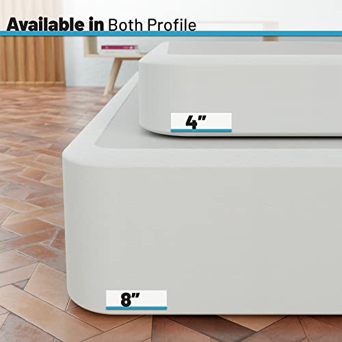 Split Wood Traditional Box Spring/Foundation for Mattress, Queen, White