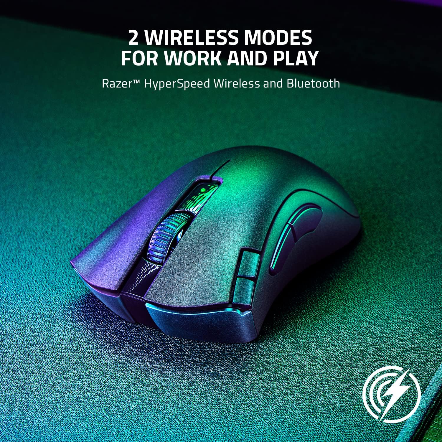 Razer DeathAdder V2 X Hyperspeed: Award-Winning Ergonomic Design - Ultra-Fast Hyperspeed Wireless - 235hr Battery Life - 7 Programmable Buttons - Gen 2 Mechanical Switches - 5G 14K DPI Optical Sensor Pack of 2