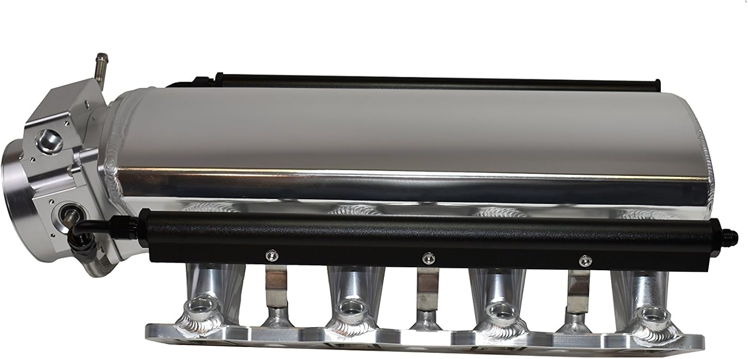 A-Team Performance - Intake Manifold 102mm Throttle Body Fabricated Metal Sheet - Compatible with Chevrolet GMC Pontiac LS LS1 LS2 LS6 Silver