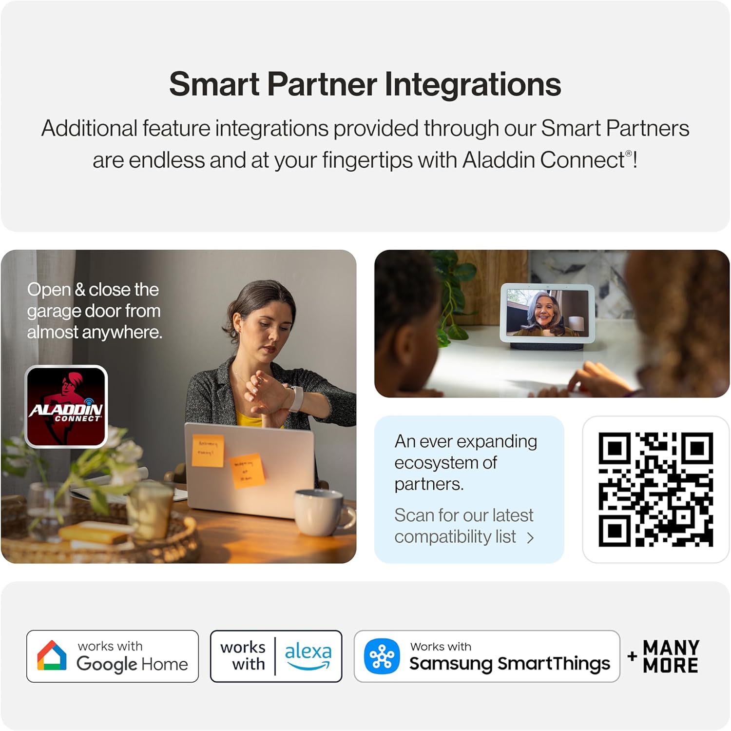Genie 7155-TKV Smart Garage Door Opener StealthDrive Connect - Ultra Quiet opener, WiFi, Battery Backup - Works with Alexa & Google Home,Black/White