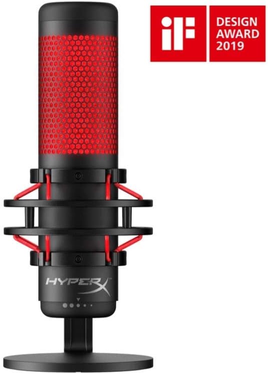 HyperX QuadCast USB Condenser Gaming Microphone for PC, PS4 and Mac (Renewed)