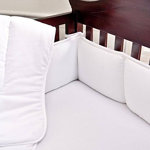 Carousel Designs White Pique Crib Bumper