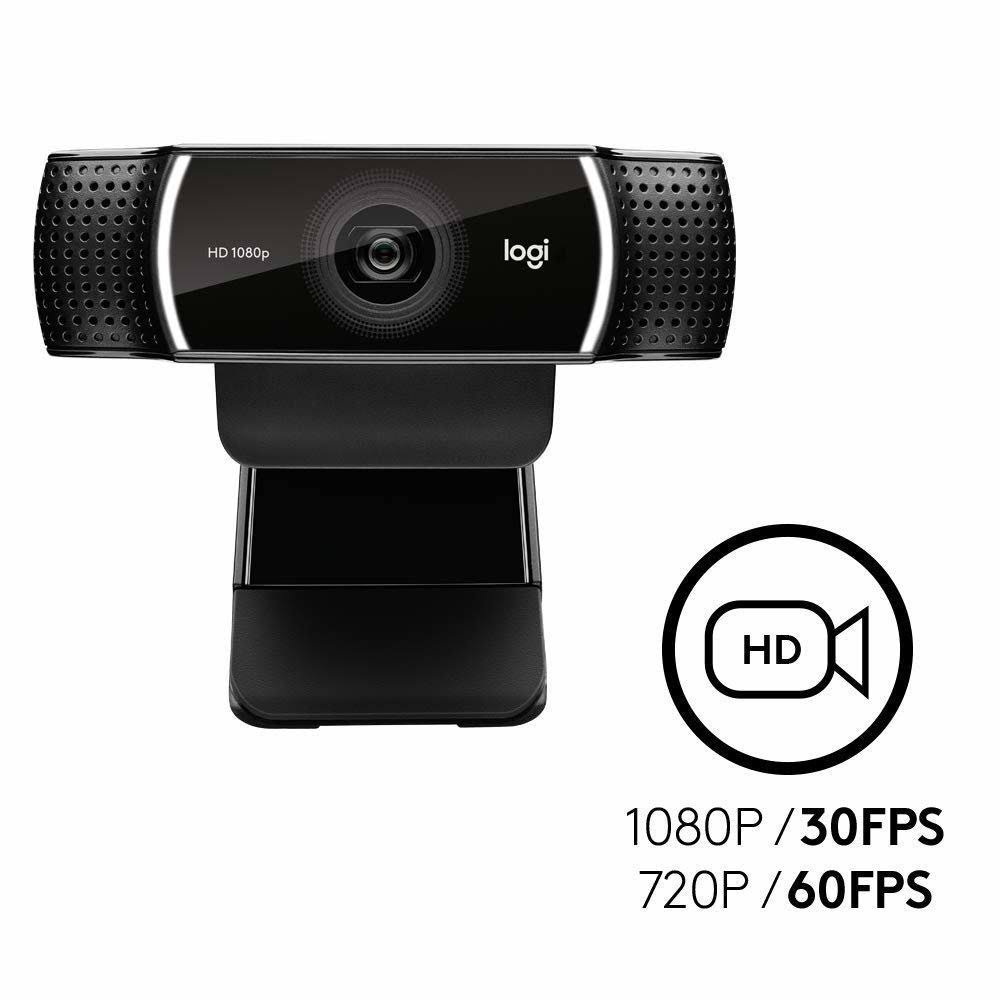 Logitech C922 Pro Stream HD Webcam 1080p - Black