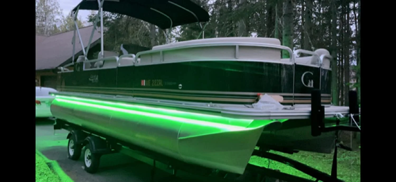 Pimp My Pontoon Neon Green LED Under Glow Deck Boat Lighting DIY Kit
