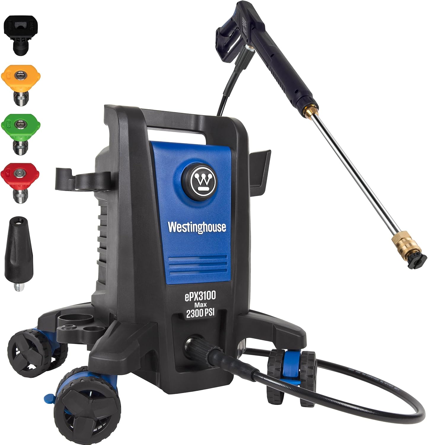 Westinghouse ePX3100 Electric Pressure Washer, 2300 Max PSI 1.76 Max GPM & Westinghouse Outdoor Power Equipment Pressure Washer 6-in-1 Nozzle Attachment