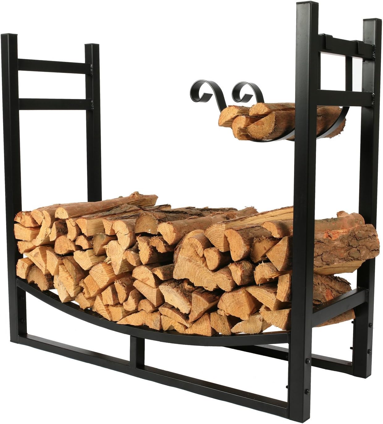 1. GO 3 Feet Indoor/Outdoor Heavy Duty Firewood Log Rack with wood Holder, 30 Inch Tall