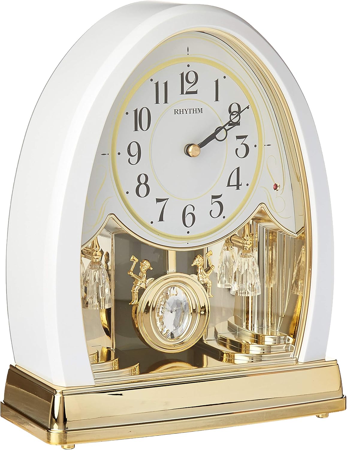 Rhythm Clocks Snowflake Pearl Musical Motion Clock
