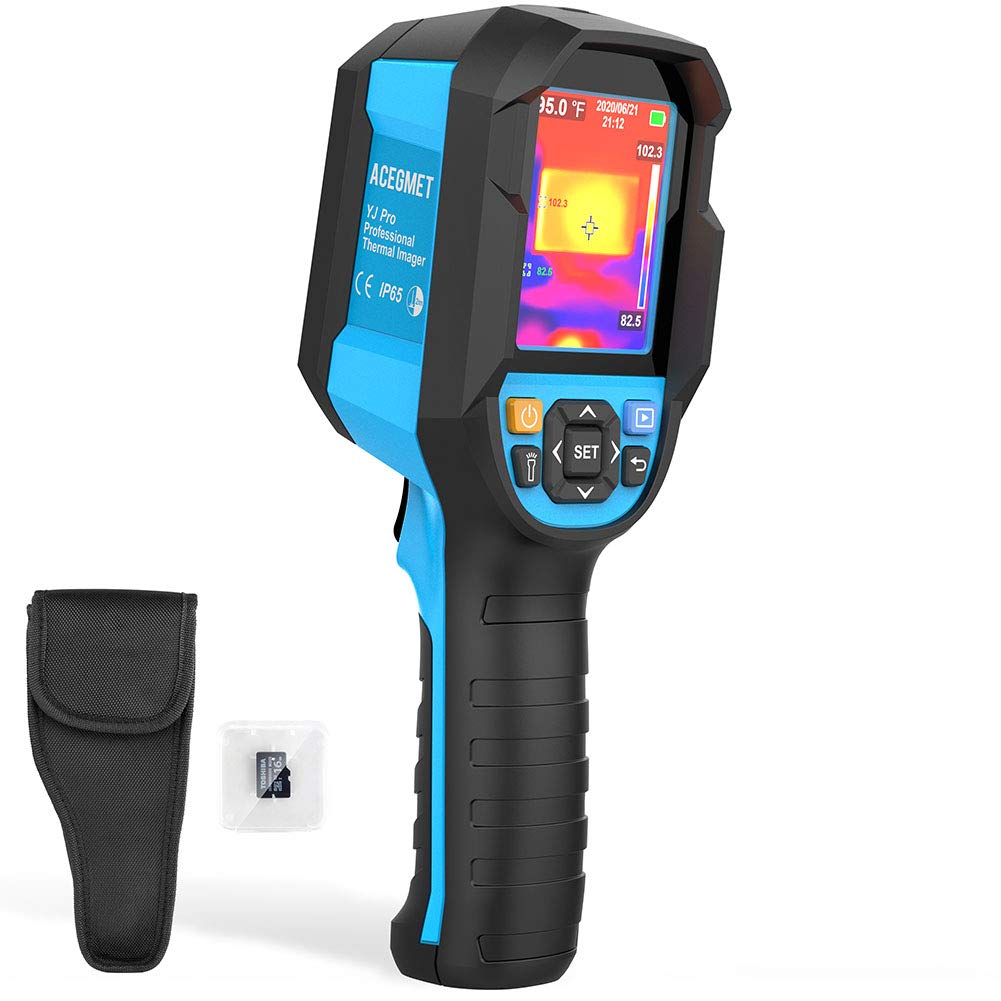 Thermal Imager, ACEGMET 160 x 120 Handheld 19200 Pixels Thermal Camera with IP65 Waterproof Thermal Imaging Camera, 2 Meter Drop Durability, 2.8 LCD Screen Li-ion Battery Infrared Camera
