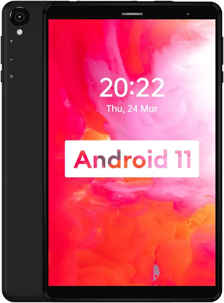 Headwolf Fpad1 Tablet, 8 inch Android 11 Tablets,Quad-Core Processor,3GB RAM 64GB ROM,512GB Expand,800 * 1280 HD Display, Long Battery Life, Dual Camera, 2.4G+5G WiFi, BT 5.0