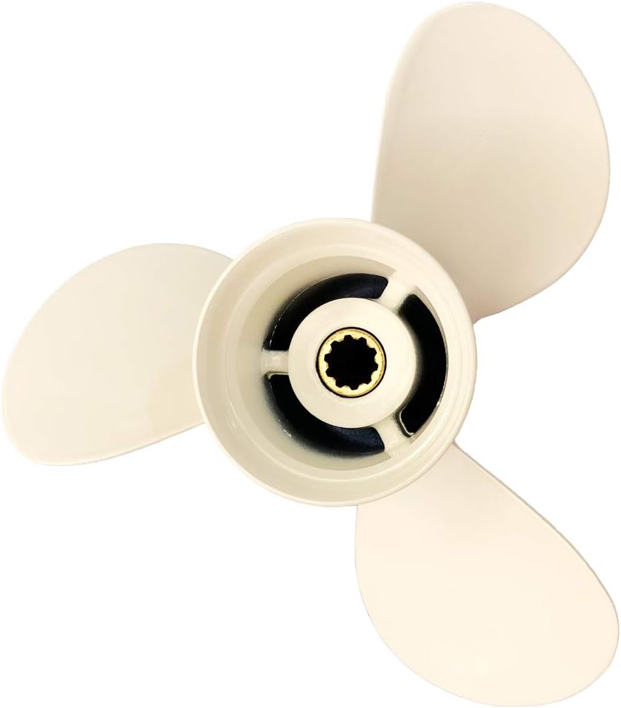 Yamaha Propeller for Outboard Motor F25 20HP 25HP 30HP/ Boat Outboard Propeller 9 7/8x11 1/4 for Yamaha Engine 3 Gearcase 10 Spline Tooth 664-45947-01-EL 9.875x11.25 Pack of 2