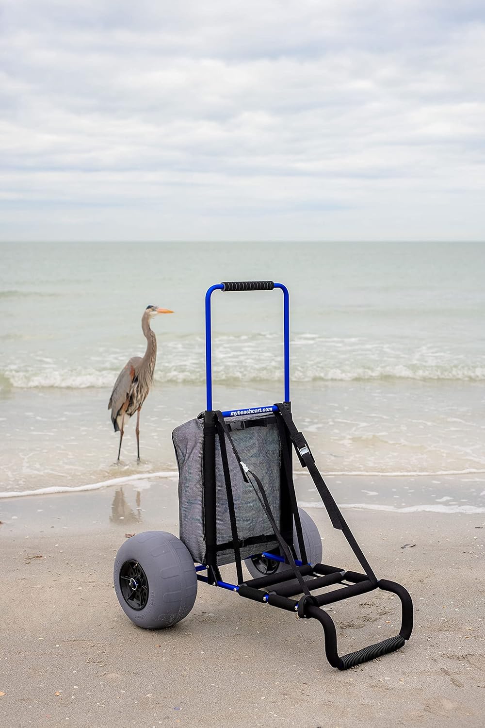 My Beach Cart® NO Rust Aluminum Foldable Beach Cart Trolley 12 INCH Big Wheels Balloon Tires for Sand Heavy Duty. Why Buy A Beach Cart That Only Holds A Cooler?