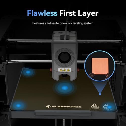 FLASHFORGE Adventurer 5M 3D Printer with Fully Auto Leveling System, Max 600mm/s High-Speed, 280℃ Quick-Detach Nozzle, CoreXY Structure for Superior Print Quality, Rookies & Experts Smart Choice