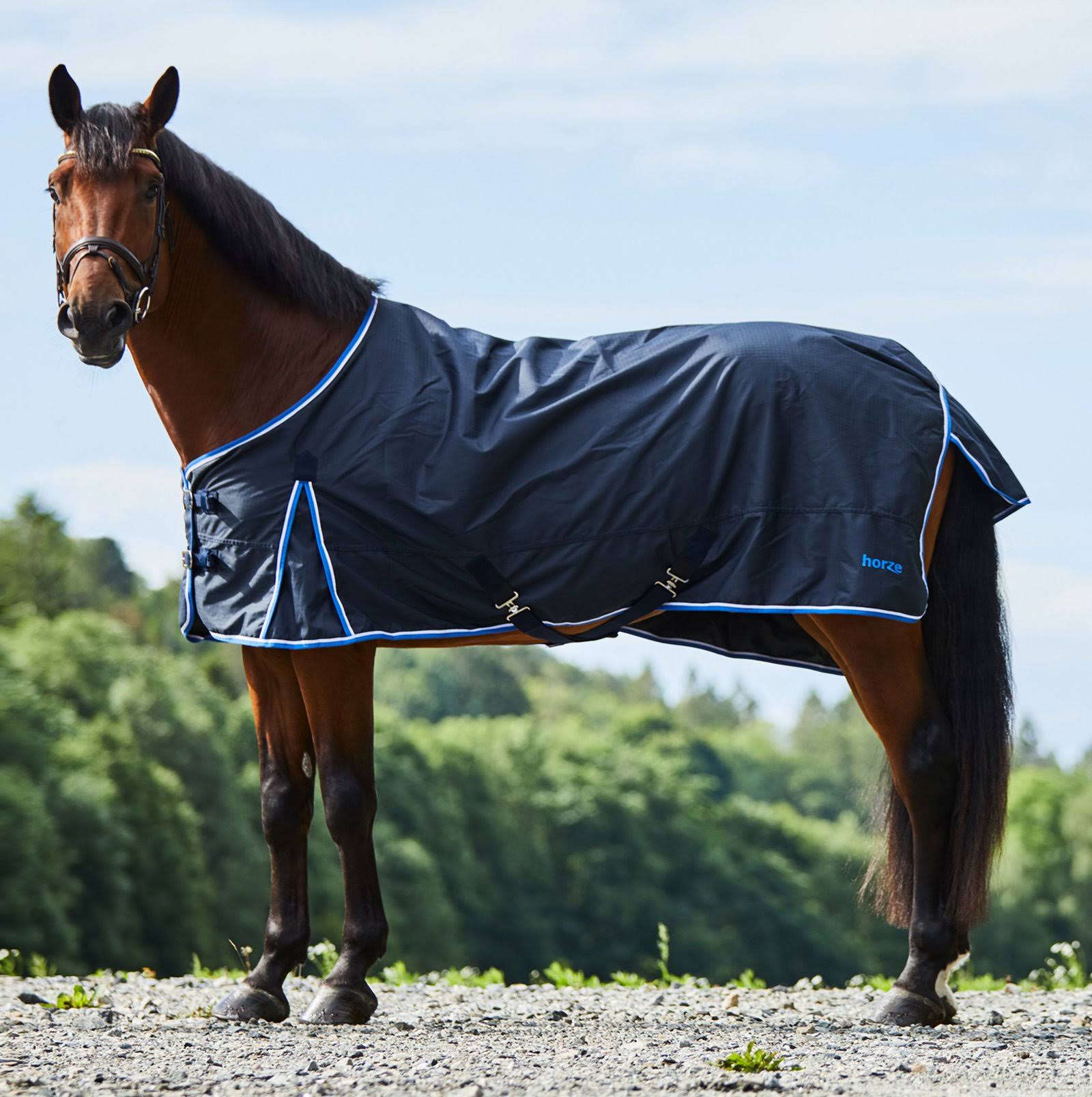 Horze Glasgow Heavy Weight Turnout Blanket 350g - Dark Blue