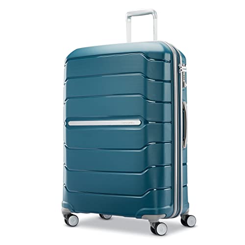 Samsonite Freeform 21-Inch Hardside Carry-On Luggage - Hardshell Carry-On Suitcase - TSA, Airline-Approved - Expandable Hard Shell, Smooth Rolling Spinner Wheels for Lightweight Travel - Navy